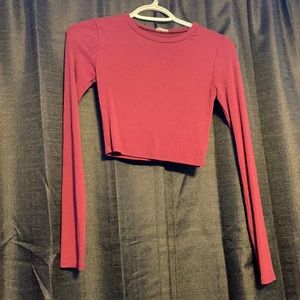 Very lightly used maroon crop top
